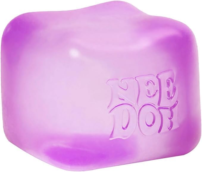 Schylling NeeDoh Nice Cube Squishy Sensory Fidget Toy, Assorted Colours, 5.7 cm, Stress Relief for Kids and Adults