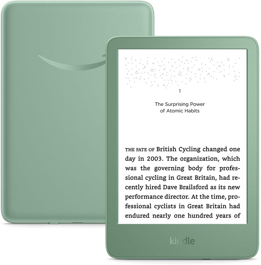 جهاز أمازون Kindle (16 جيجابايت) - جهاز Kindle الأخف والأصغر حجمًا بشاشة بدون توهّج وتصفّح أسرع وإضاءة أمامية قابلة للتعديل وعمر بطارية طويل - أسود