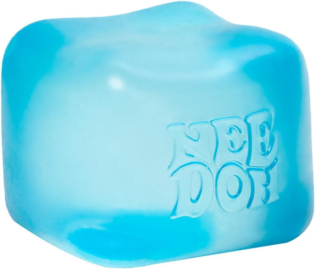 Schylling NeeDoh Nice Cube Squishy Sensory Fidget Toy, Assorted Colours, 5.7 cm, Stress Relief for Kids and Adults