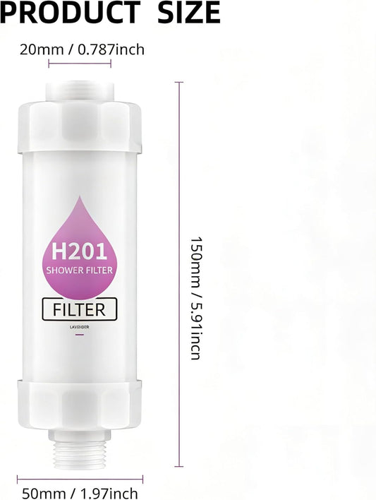 3Pcs Vitamin Shower Filter(Lavender+Rose+Cherry Blossom),Aromatherapy Softener Purifier,Filters Contaminants, Anti Hair Loss, Chlorine Removal - Rust Removal, Relaxing Aromatherapy, Easy Installation
