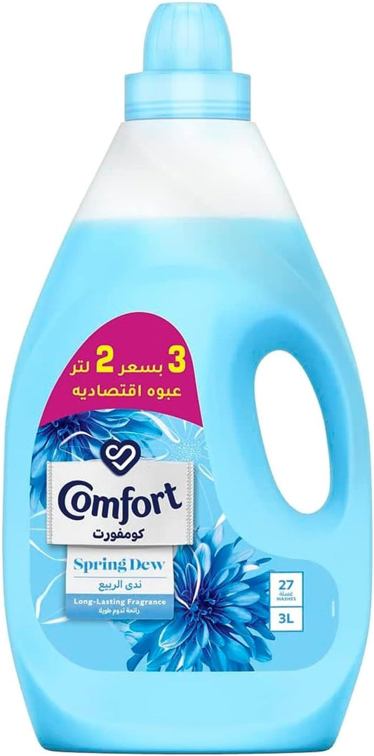 منعم الاقمشة من كومفورت، ندى الربيع، مع تقنية فريش برست لعطر يدوم طويلا وملابس ناعمة، 4 لتر × 2