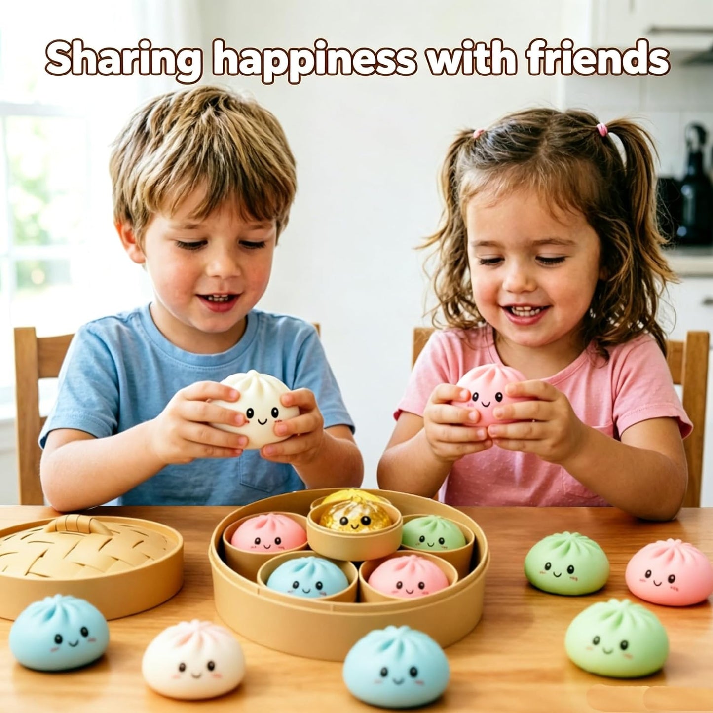 Random Dumpling Squishies Mystery Box, 11 Colors Random Mystery Glitter Dumpling Squishies Toy Gift Box, Colorful Stress Balls Fidget Sensory Toy Desk Toys for Kids Adults (1 pcs)
